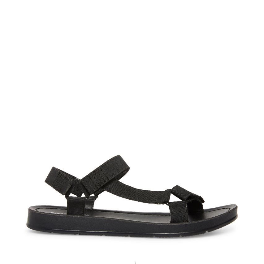 Sandalias Planas Steve Madden Ahenley Niños Negras | ES IA2S86